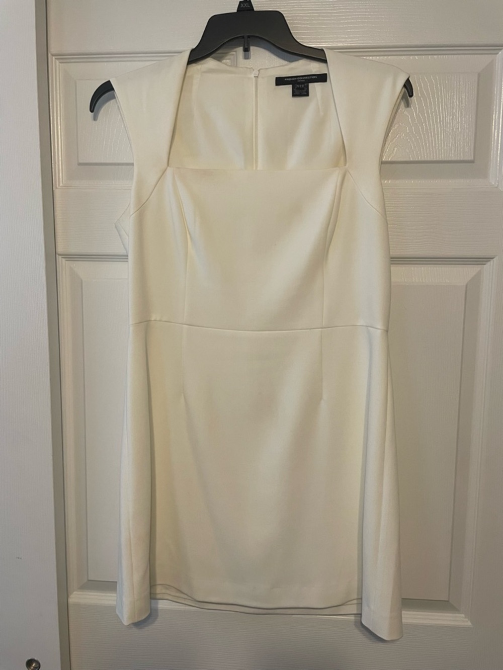 French Connection Cream Square-Neck Cap Sleeve Mini Dress My Wedding Dress